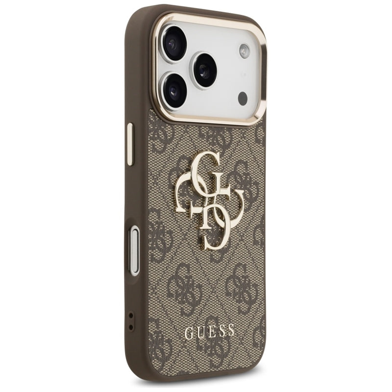 Guess 4G Big 4G Classic Logo dėklas iPhone 17 Pro Max (rudos / auksinės)