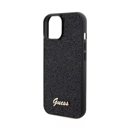 Guess Disco Metal Script - iPhone 14 dėklas (juodas)
