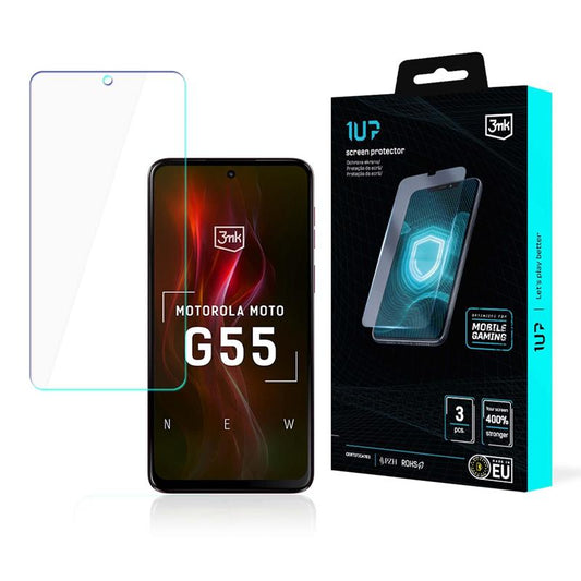 3mk 1UP – Apsauginė plėvelė skirta Motorola Moto G55 5G (3 vnt.)