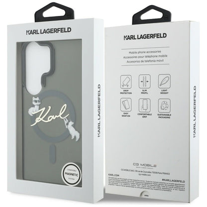 Karl Lagerfeld IML KC Script MagSafe - Samsung Galaxy S26 Ultra dėklas (juodas)