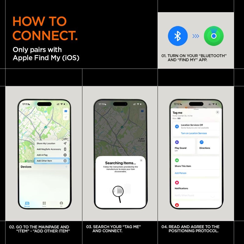 Spigen TagMe „Bluetooth“ sekiklis – raktų, kuprinės, krepšio ieškiklis, veikiantis su „Apple Find My“ (juodas)