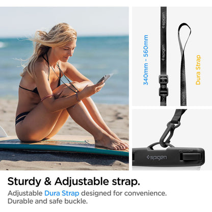 Spigen A601 universalus vandeniui atsparus dėklas – dėklas išmaniesiems telefonams iki 6,9 colio (skaidrus)