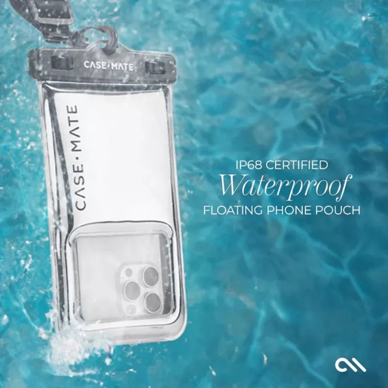 Case-Mate vandeniui atsparus plūduriuojantis dėklas – vandeniui atsparus išmaniojo telefono dėklas (sidabrinis chromas)