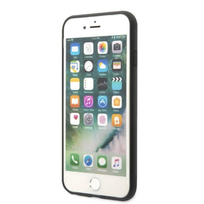 Karl Lagerfeld Saffiano Karl & Choupette Heads - dėklas skirtas iPhone SE 2022 / SE 2020 / 8 / 7 (Juodas)