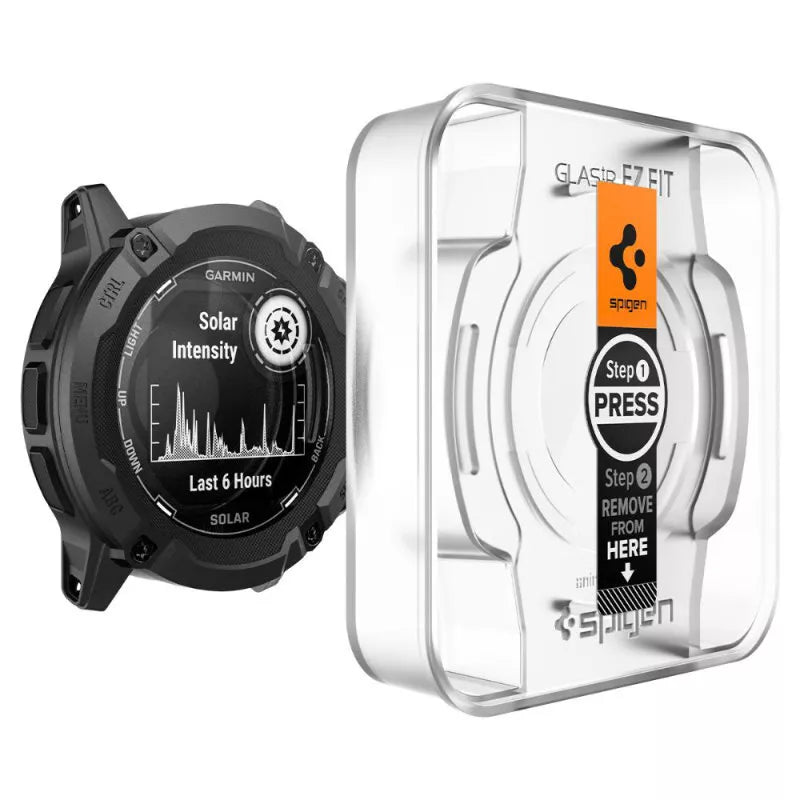 Spigen GLAS.TR EZ FIT 2 vnt. – apsauginis stiklas, skirtas Garmin Instinct 2X Solar (2 vnt.)