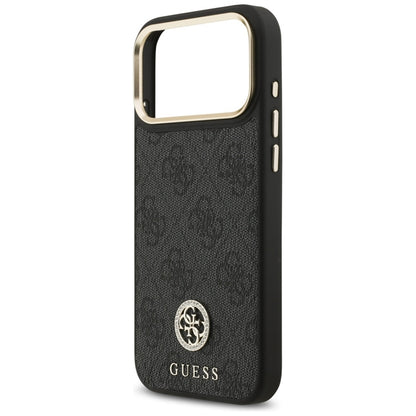 Guess 4G Strass Logo MagSafe dėklas iPhone 17 Pro Max (juodas)