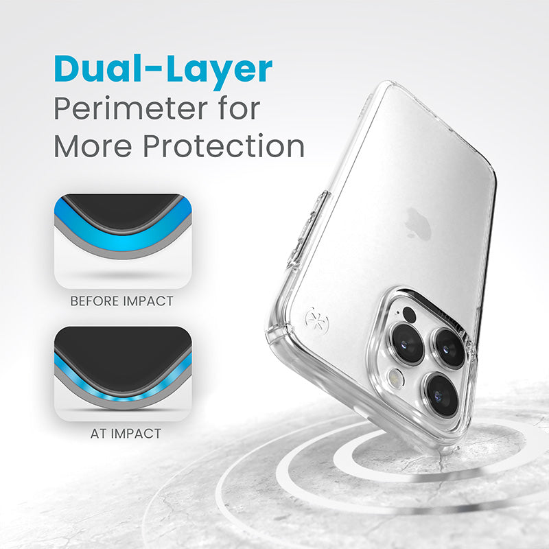 Speck Presidio Perfect-Clear – dėklas iPhone 15 Pro Max (skaidrus)