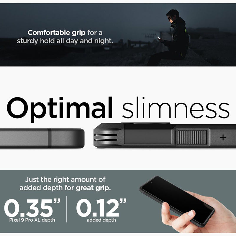 Spigen Tough Armor – dėklas, skirtas Google Pixel 9 Pro XL (juodas)