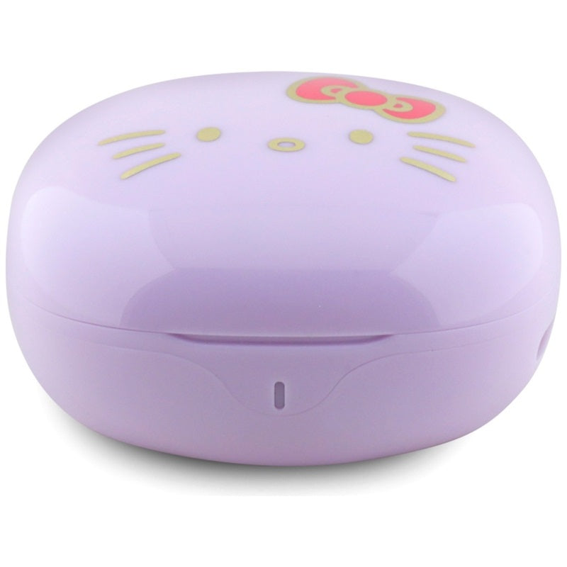 Hello Kitty O blizgus paviršius – TWS ausinės ir įkrovimo dėklas (violetinė)