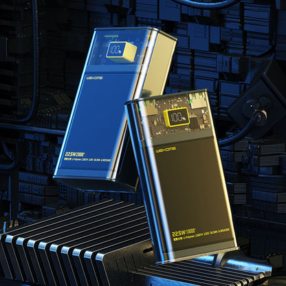 WEKOME WP-321 Vanguard serija – Power bank 20000 mAh Itin greitas įkrovimas PD 20W + QC 22.5W (Juoda / Permatoma)