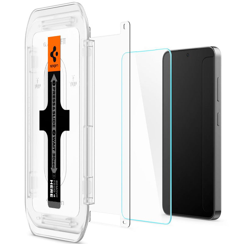 Spigen GLAS.TR EZ FIT 2-Pack – Grūdintas stiklas, skirtas Samsung Galaxy S25 / S24 (2 vnt.)