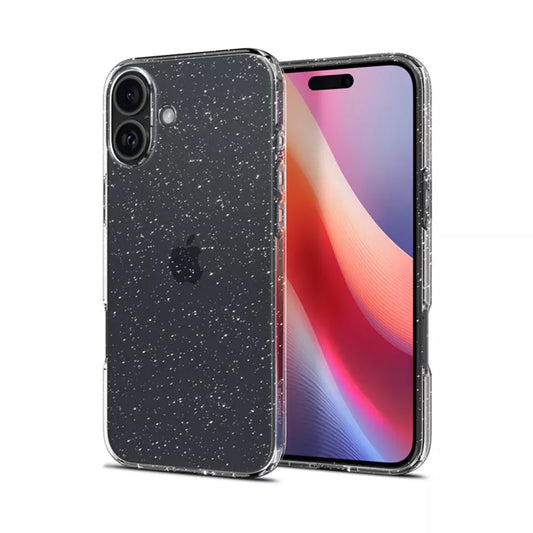 Spigen Liquid Crystal Glitter – dėklas „iPhone 16 Plus“ (skaidrus)