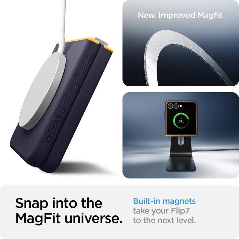 Spigen Nano Pop Mag MagSafe – dėklas, skirtas „Samsung Galaxy Z Flip 7“ (mėlynių mėlyna)