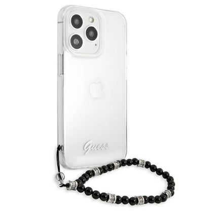Guess Black Pearl Strap – Dėklas, skirtas iPhone 13 Pro Max (Skaidrus)