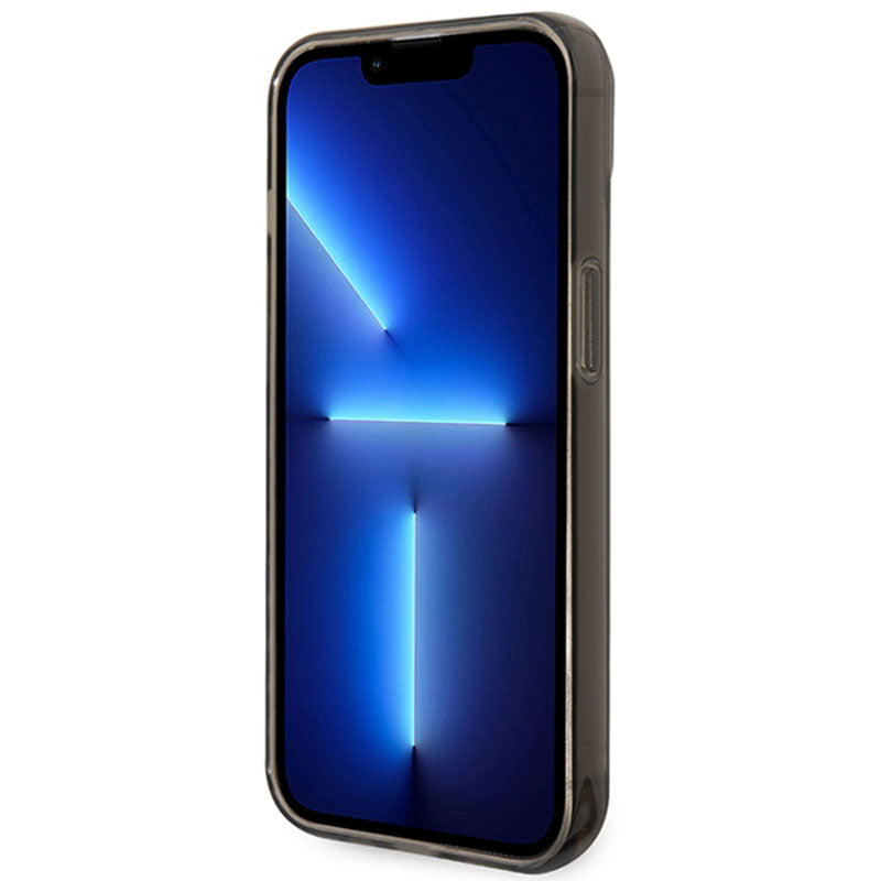 Guess Translucent – dėklas skirtas iPhone 14 Plus (juodas)