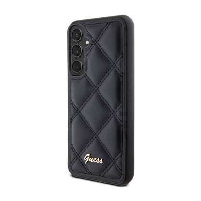 Guess Quilted Metal Logo - Samsung Galaxy S23 FE dėklas (juodas)