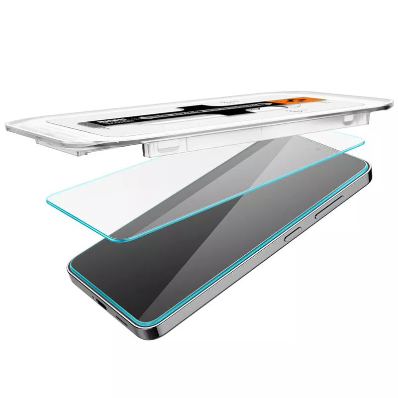 Spigen GLAS.TR EZ FIT 2-Pack – Grūdintas stiklas, skirtas Samsung Galaxy S25 / S24 (2 vnt.)