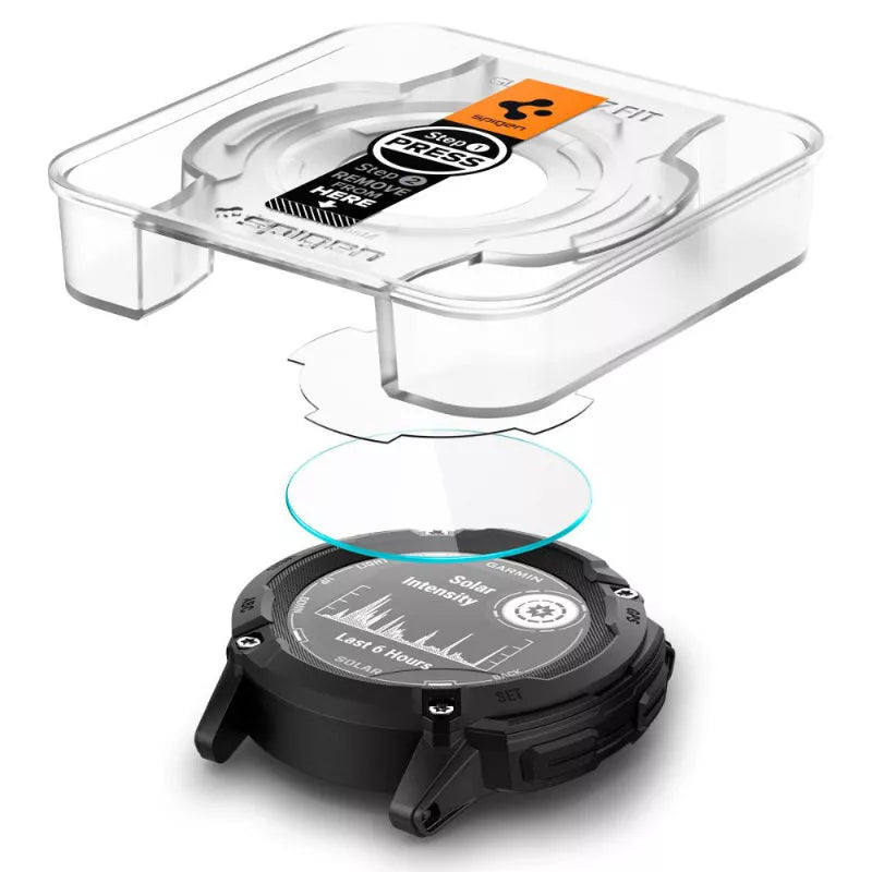 Spigen GLAS.TR EZ FIT 2 vnt. – apsauginis stiklas, skirtas Garmin Instinct 2X Solar (2 vnt.)