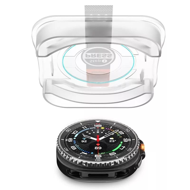 Spigen GLAS.TR EZ FIT 2 vnt. - Grūdintas stiklas, skirtas Samsung Galaxy Watch 8 Classic 46 mm (2 vnt.)