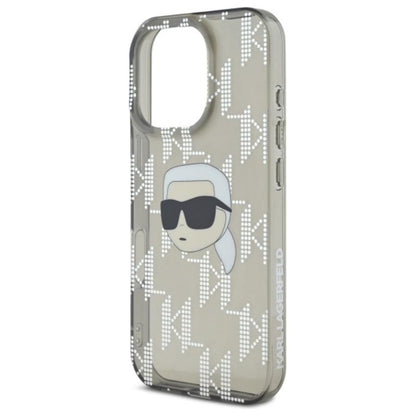 Karl Lagerfeld IML Karl Head Electroplated – dėklas iPhone 16 Pro (juodas)