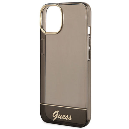 Guess Translucent – dėklas skirtas iPhone 14 Plus (juodas)