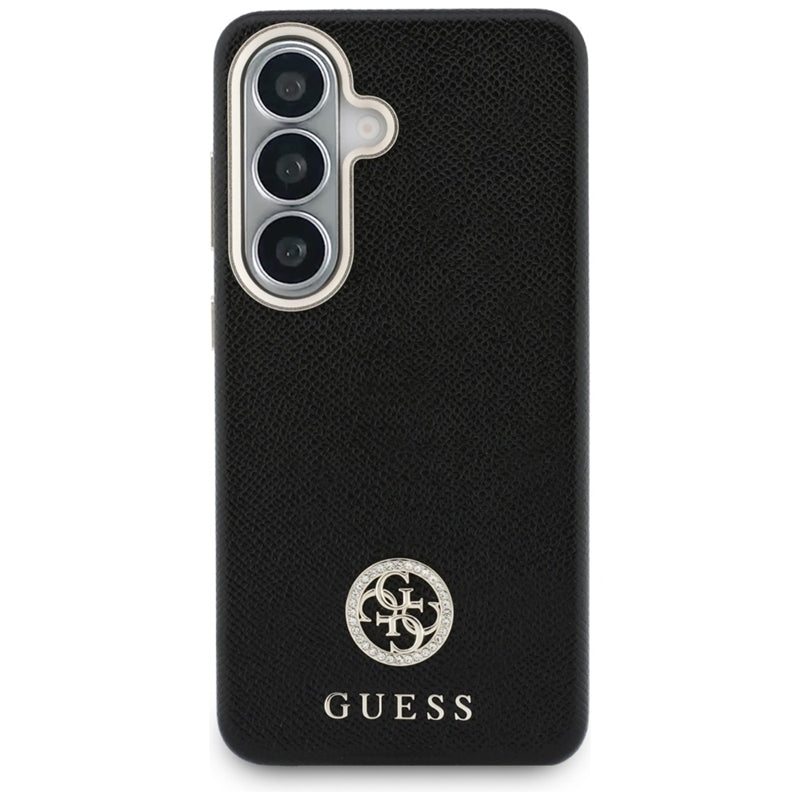 Guess deimantas apvalus logotipas MagSafe dėklas Samsung Galaxy S26 (juodas)