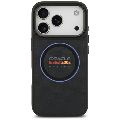 Red Bull Mėlyno Tinklelio Ir Metalo Mygtukų MagSafe dėklas - iPhone 17 Pro (Tamsiai Mėlynas)