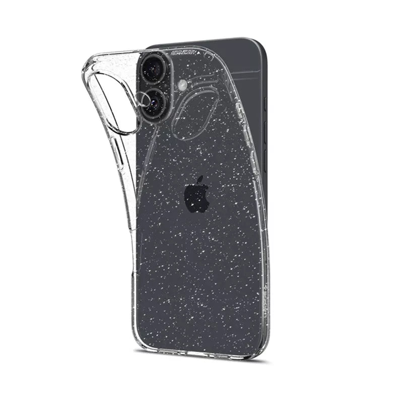 Spigen Liquid Crystal Glitter – dėklas „iPhone 16 Plus“ (skaidrus)
