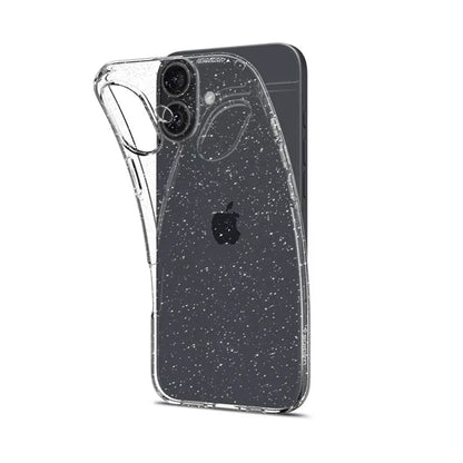 Spigen Liquid Crystal Glitter – dėklas „iPhone 16 Plus“ (skaidrus)