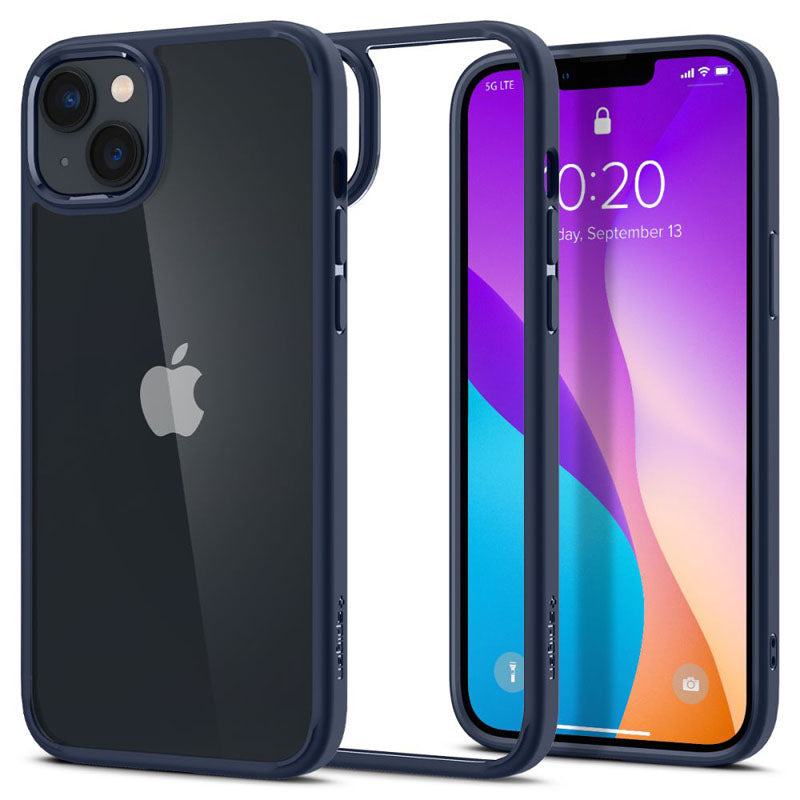 Spigen Ultra Hybrid – dėklas, skirtas iPhone 15 Plus / iPhone 14 Plus (tamsiai mėlynas)
