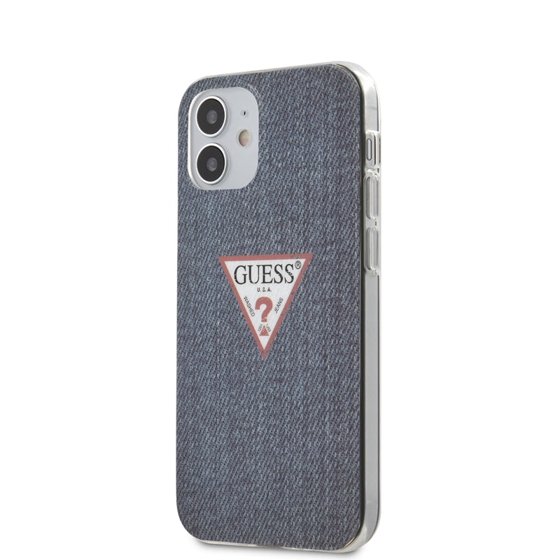 Guess Denim Triangle DK – "iPhone 12 Mini" dėklas (tamsiai mėlyna)