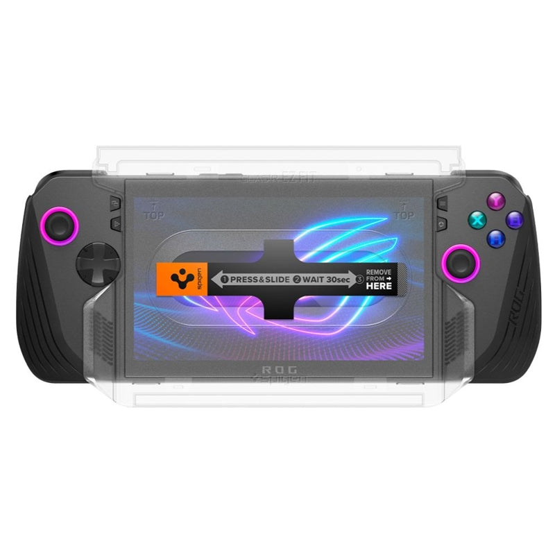 Spigen GLAS.TR EZ FIT 2 vnt. – Grūdintas stiklas, skirtas ASUS ROG Ally X (2 vnt.)