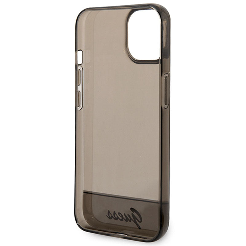 Guess Translucent – dėklas skirtas iPhone 14 Plus (juodas)