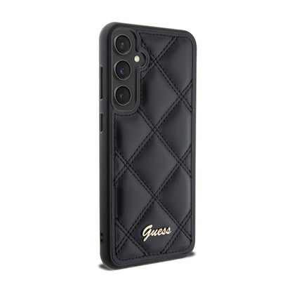 Guess Quilted Metal Logo - Samsung Galaxy S23 FE dėklas (juodas)