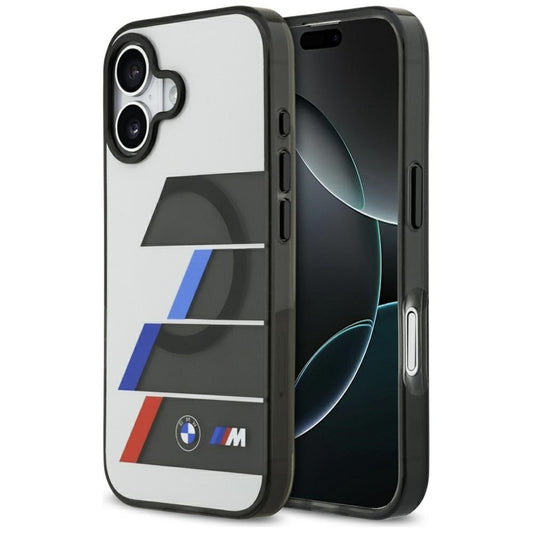 BMW M IML Metal Mygtukai Trispalvės Linijos MagSafe - Dėklas iPhone 17 (antracitas)