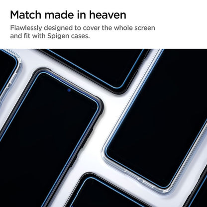 Spigen GLAS.TR EZ FIT 2-Pack – Grūdintas stiklas, skirtas Samsung Galaxy S25 / S24 (2 vnt.)