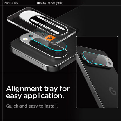 Spigen Optik GLAS.TR Kameros apsauga 2 vnt. - Objektyvo apsauga Google Pixel 10 Pro (Skaidri)
