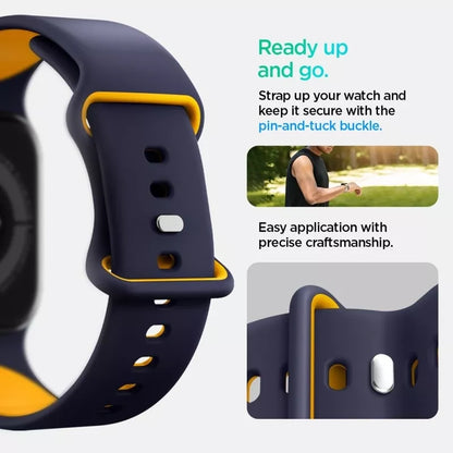 Spigen Nano Pop – Dirželis Apple Watch 44/45/46/49 mm (Mėlynių Tamsiai Mėlynas)