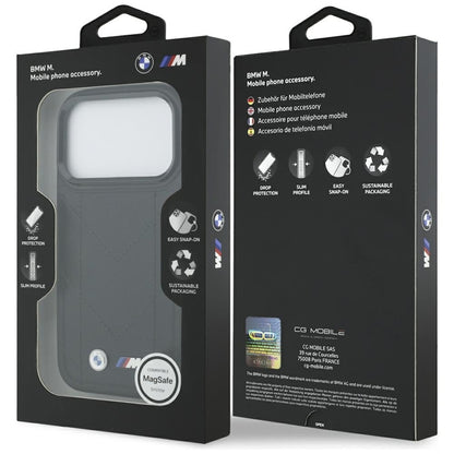 BMW M Dygštuotas logotipas MagSafe - iPhone 17 Pro dėklas (juodas)