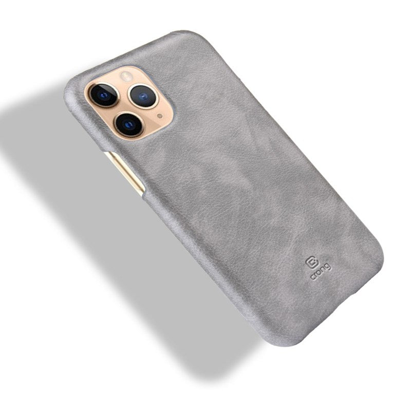 Crong Essential Cover – dėklas iš PU odos, skirtas iPhone 11 Pro Max (pilkas)