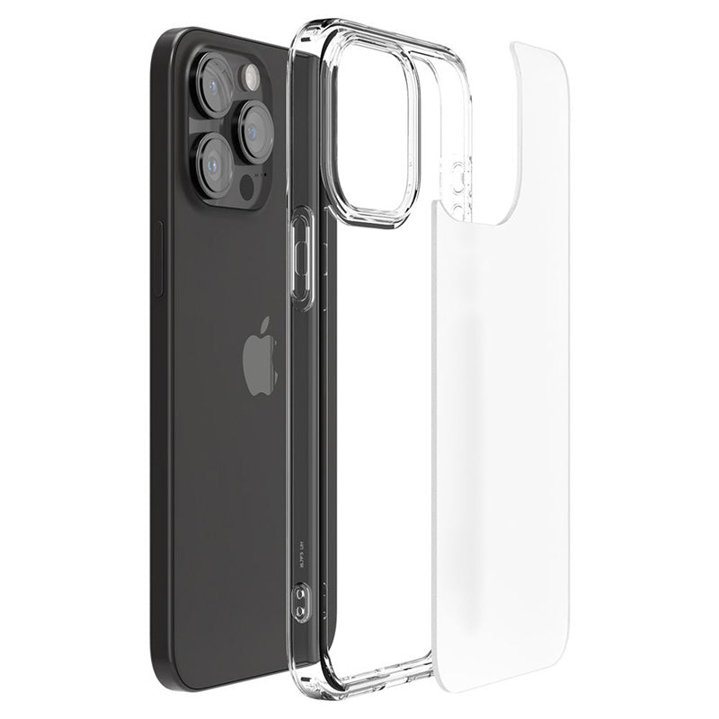 Spigen Ultra Hybrid dėklas, skirtas iPhone 15 Pro (Matinis skaidrus)