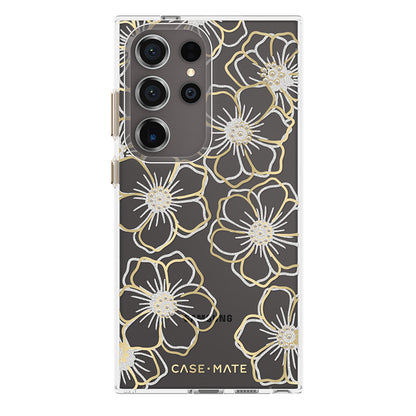 Case-Mate Floral Gems – Dėklas Samsung Galaxy S24 Ultra (Auksinis)