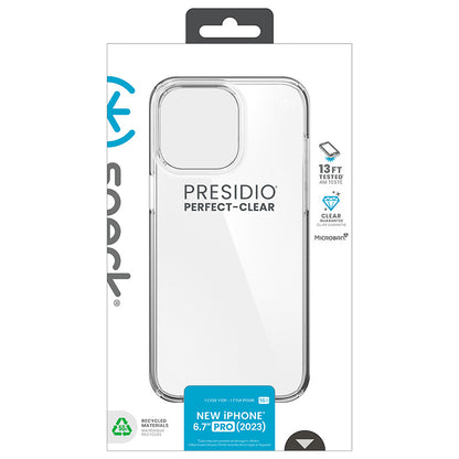 Speck Presidio Perfect-Clear – dėklas iPhone 15 Pro Max (skaidrus)