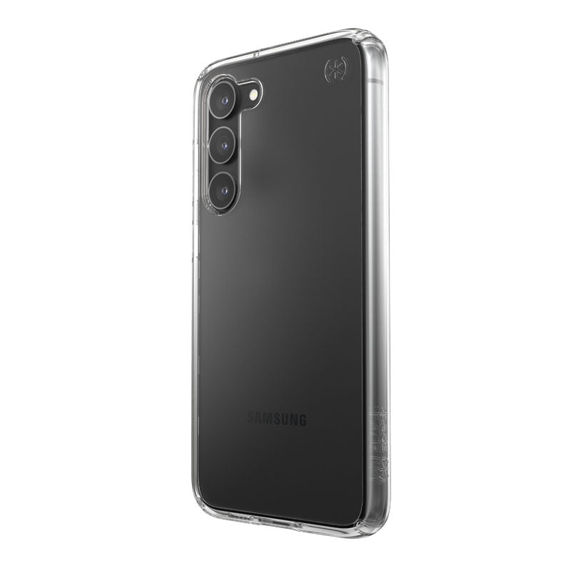Speck Presidio Perfect-Clear – dėklas „Samsung Galaxy S23+“ su „MICROBAN“ danga (skaidrus)