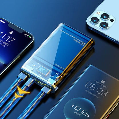 WEKOME WP-321 Vanguard serija – Power bank 20000 mAh Itin greitas įkrovimas PD 20W + QC 22.5W (Juoda / Permatoma)