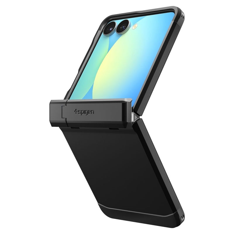 Spigen Tough Armor Pro Mag MagSafe – dėklas, skirtas Samsung Galaxy Z Flip 7 (juodas)