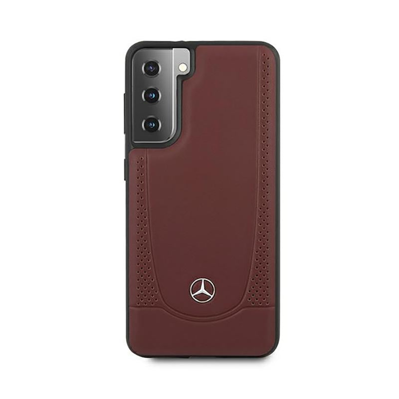 Mercedes Leather Urban Line – dėklas, skirtas „Samsung Galaxy S21+“ (raudonas)