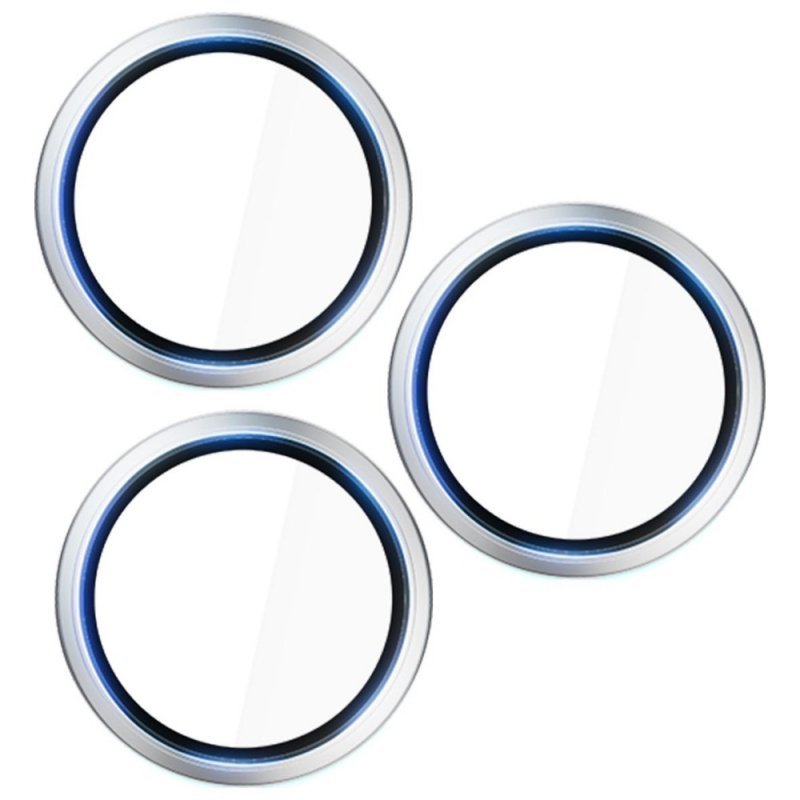 3mk HARDY Pro objektyvo apsauga - Kameros objektyvo stiklas, skirtas iPhone 17 Pro / iPhone 17 Pro Max (Sidabrinis)