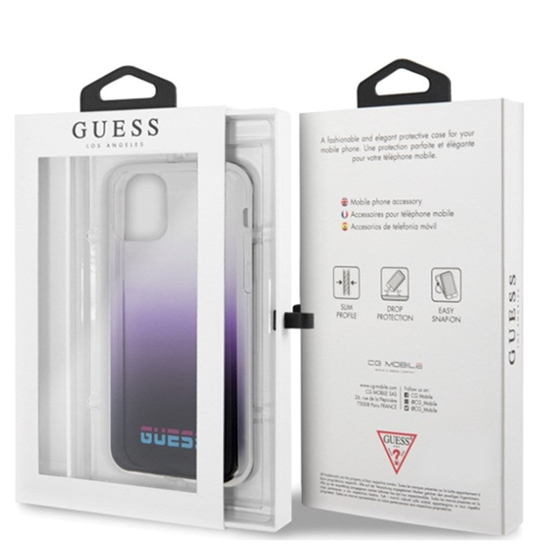 Guess California Gradient – dėklas iPhone 11 Pro Max (violetinis)