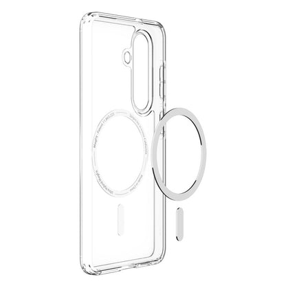 Spigen Ultra Hybrid Mag MagSafe dėklas Samsung Galaxy S26 (Skaidrus/Baltas)